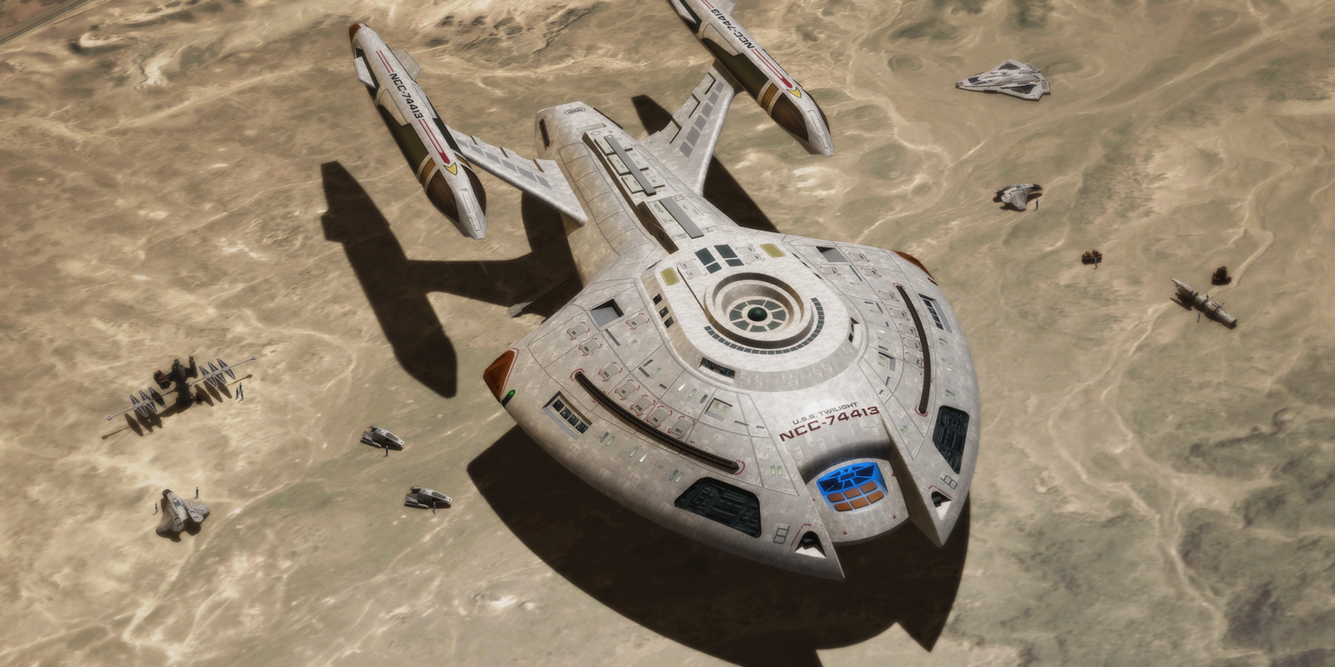 USS Twilight landed on a Planet by Jetfreak