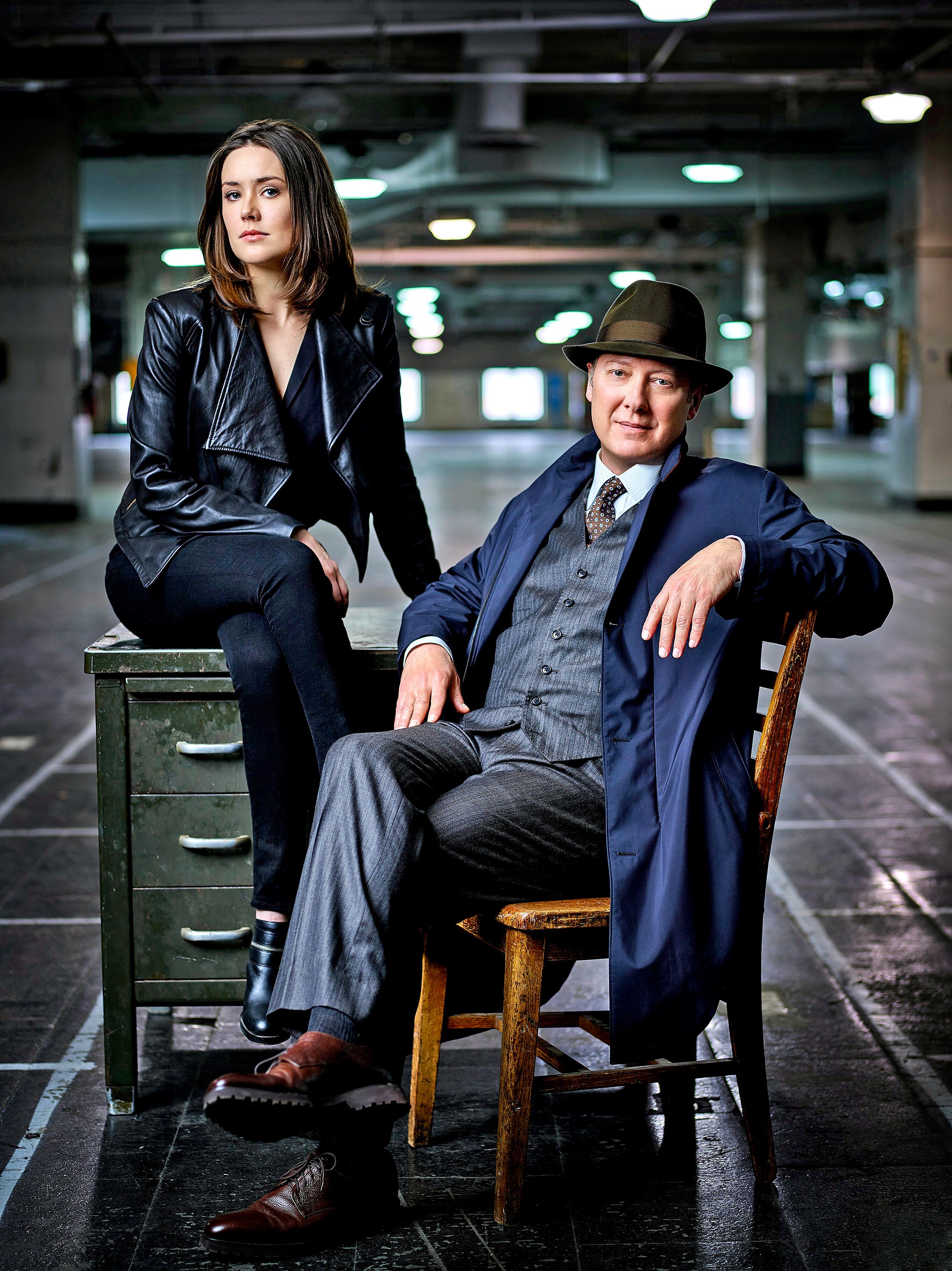 Elizabeth and Reddington posing
