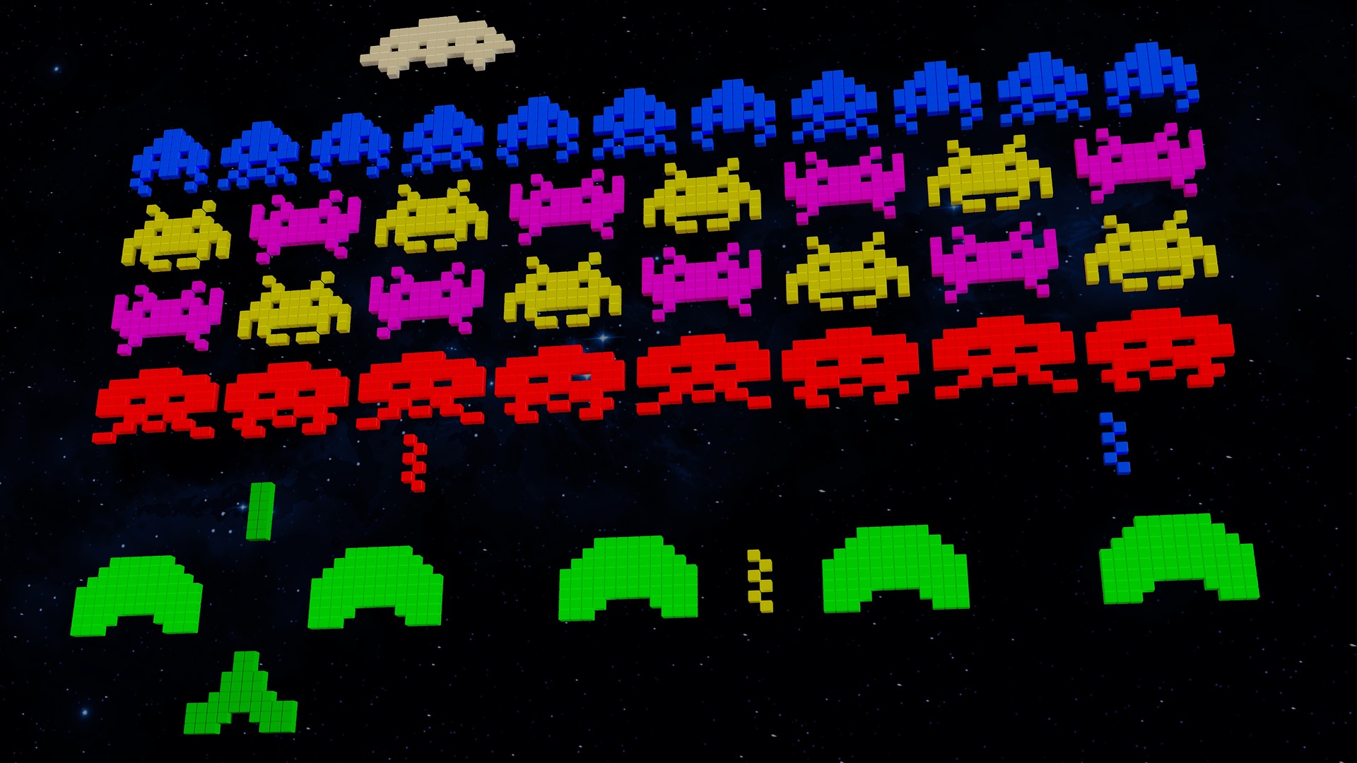Space Invaders is a Japanese shooting video game by MasterTux