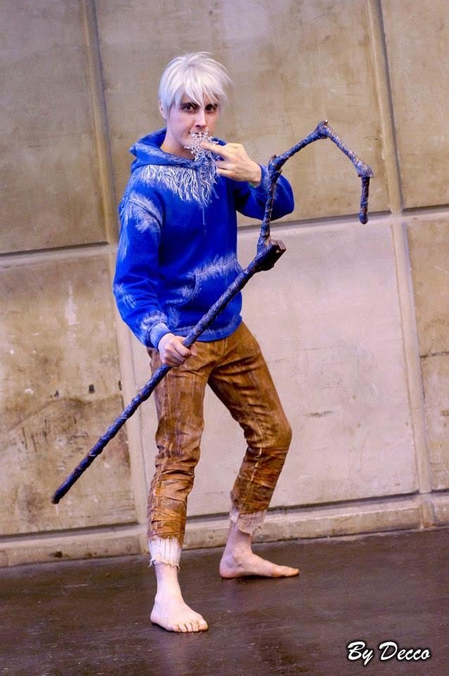 white hair Rise of the Guardians barefoot Jack Frost man cosplay Image