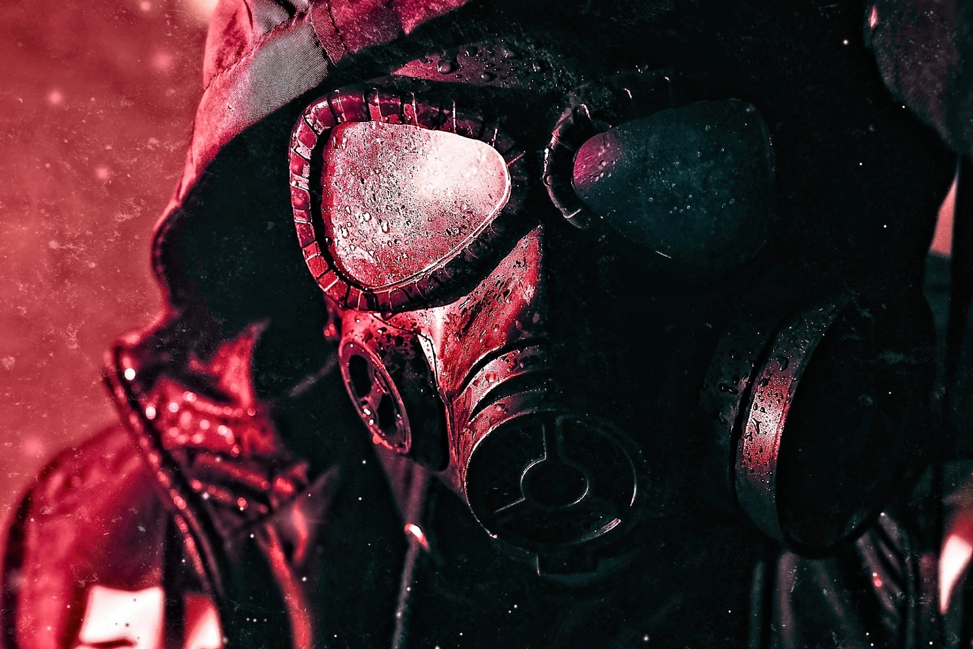 cool gas mask people background cool gas mask people background