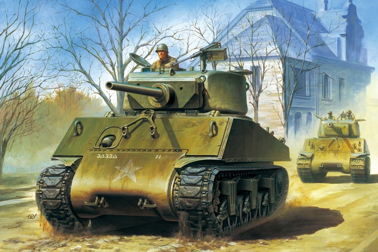 Armored Might: Classic Military Tanks on the Move