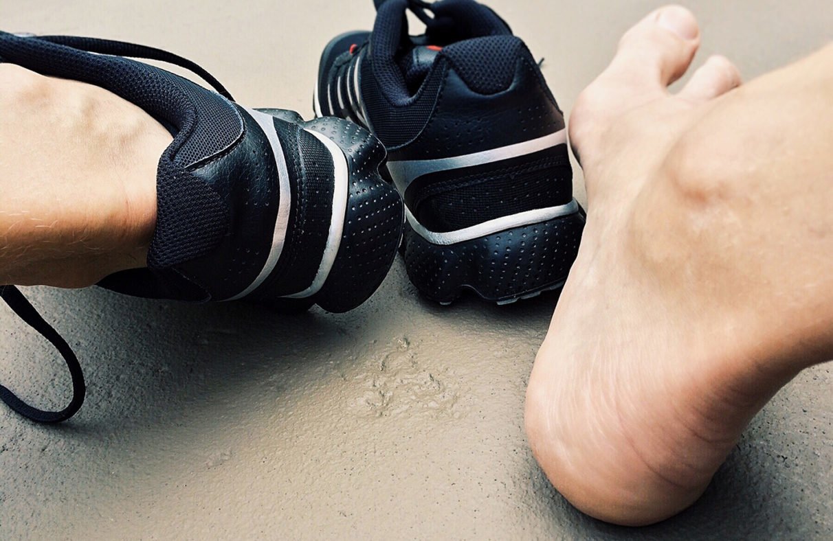 shoe sneakers man feet Image