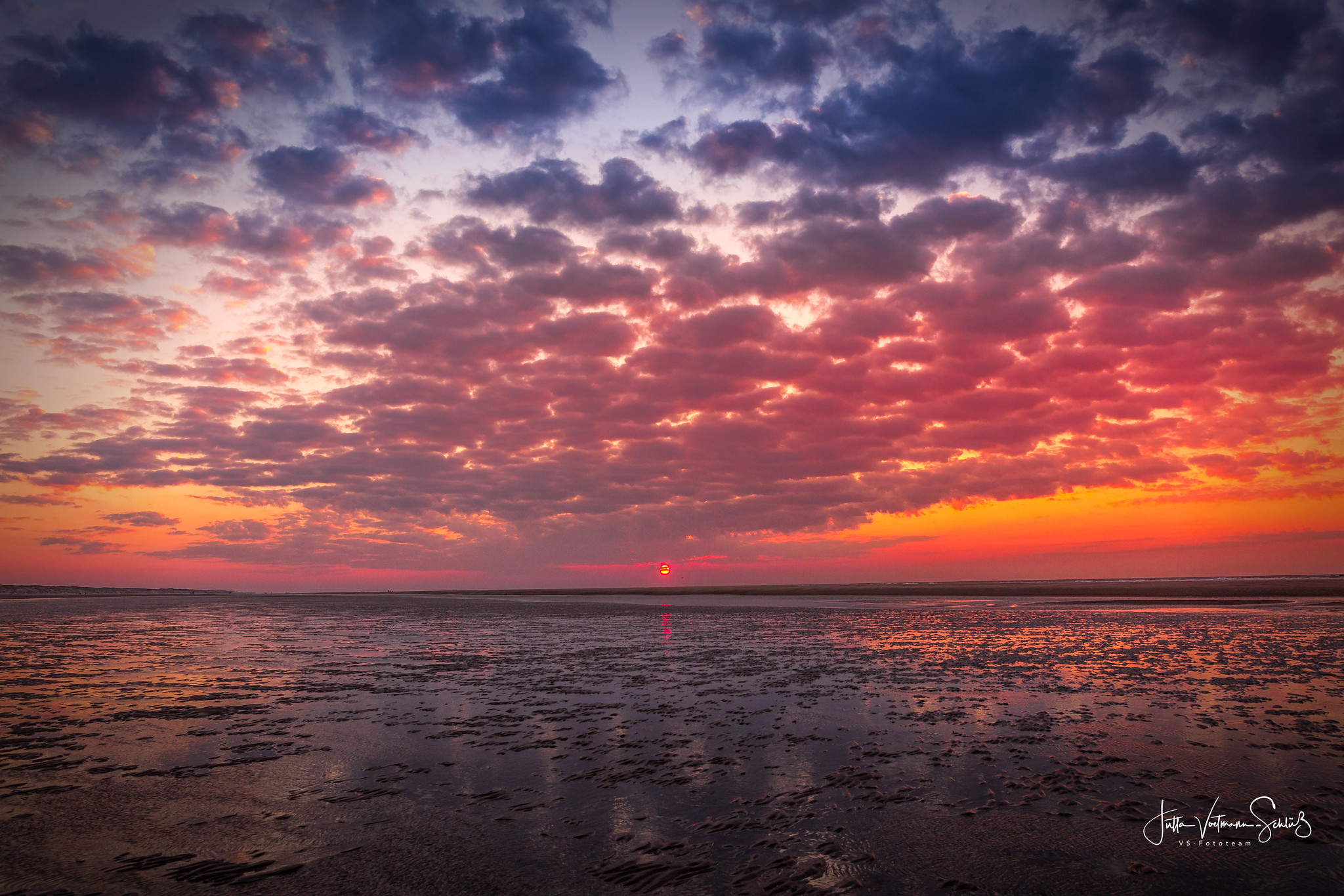 Beautiful Sunset Clouds over the Ocean by Jutta Voetmann-Schlüß - Image ...