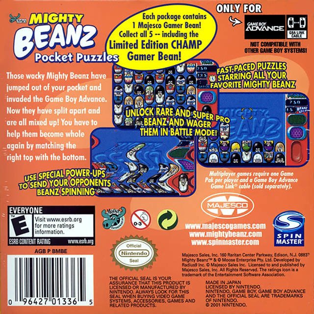 video game Mighty Beanz Pocket Puzzles Image
