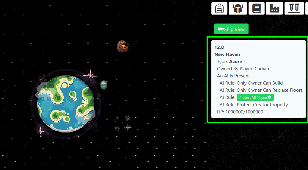  Click on a Planet to View It's Information