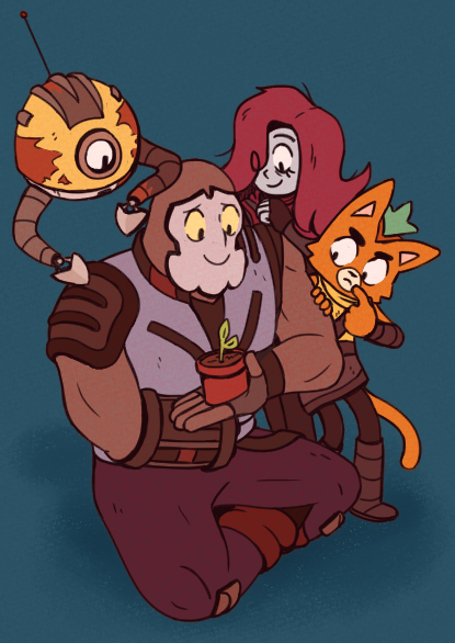 robot plant KVN (Final Space) Ash Graven Fox (Final Space) Little Cato (Final Space) TV Show Final Space Image