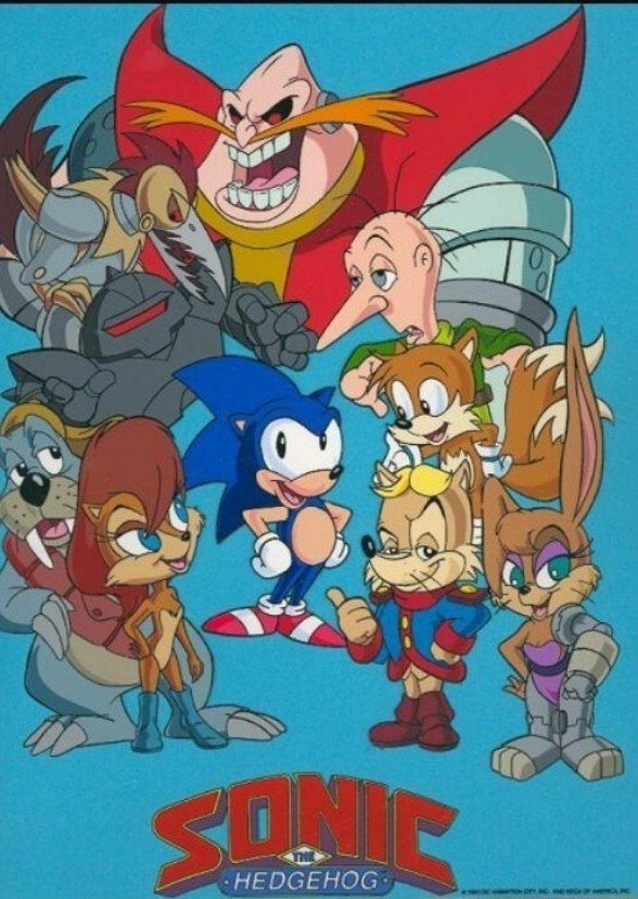 Snively Robotnik Antoine Depardieu Miles 'Tails' Prower Rotor the Walrus Bunnie Rabbot Doctor Robotnik Sally Acorn TV Show Sonic the Hedgehog Image