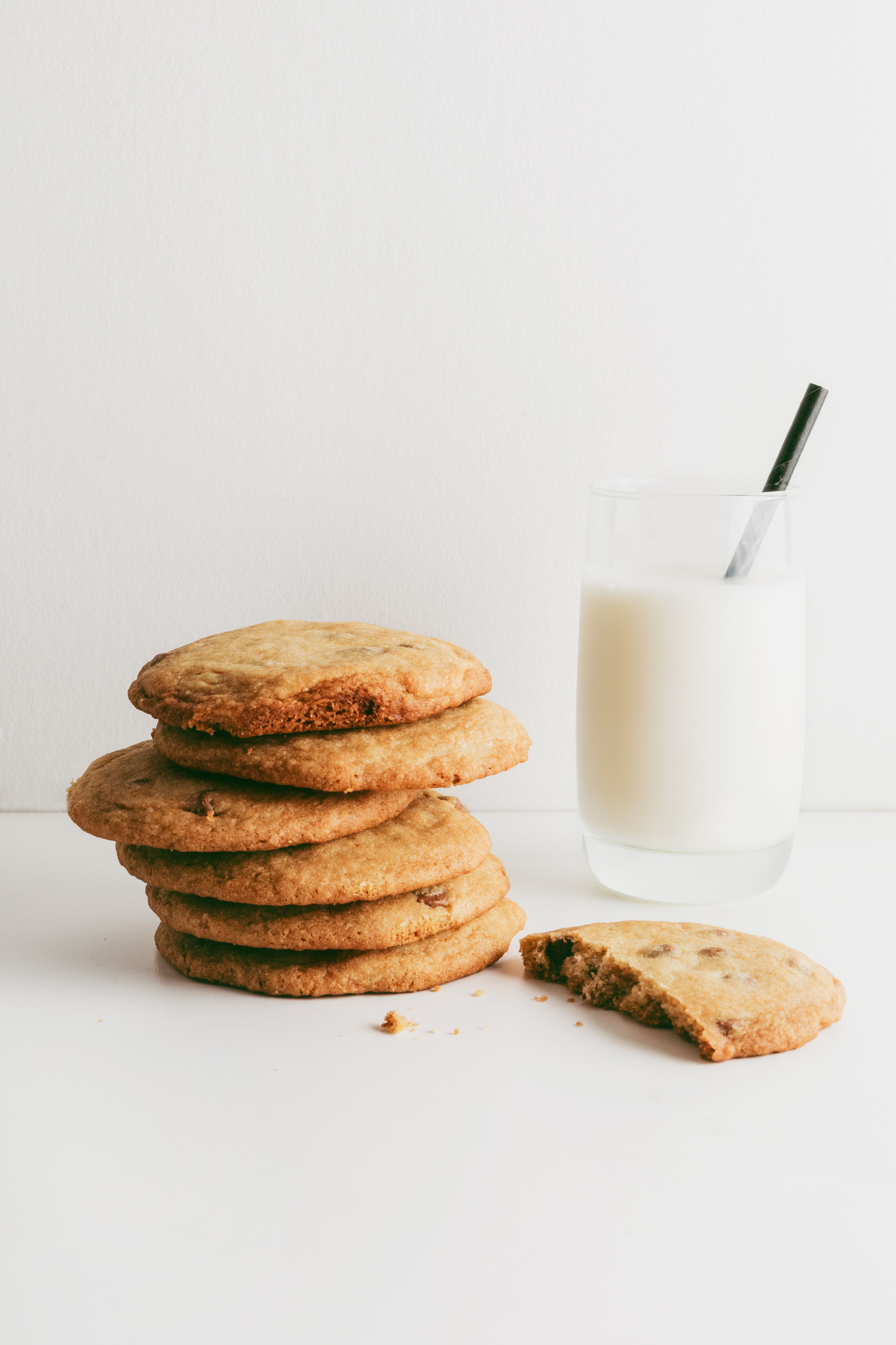 A Stack Of Cookies And A Glass Of Milk by Sarah Pflug