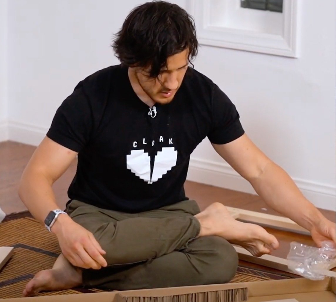 shirt barefoot feet man Mark Edward Fischbach Image