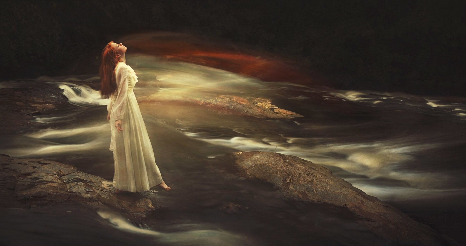  Woman Standing near River