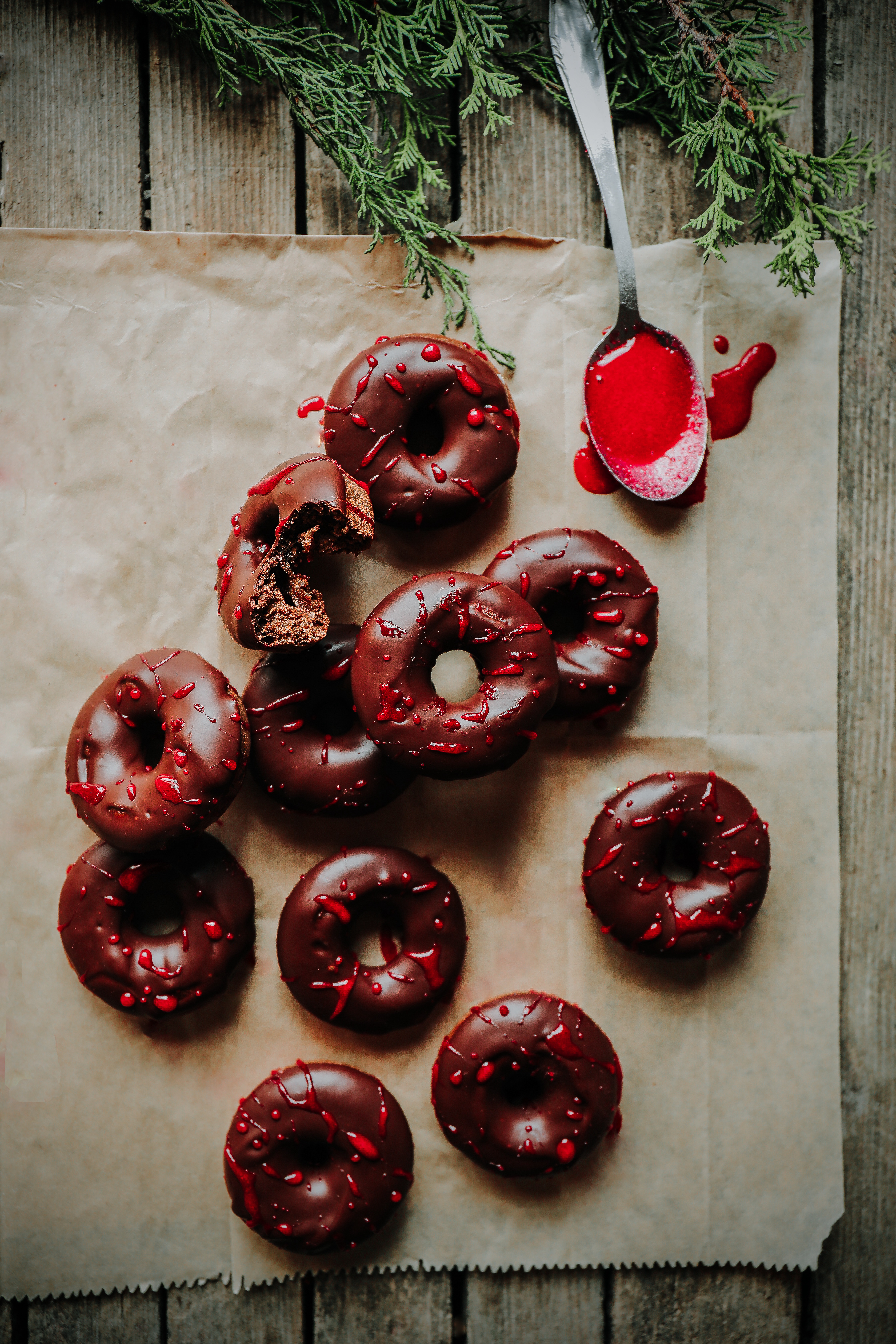 Homemade chocolate doughnut by Daniel Cuklev