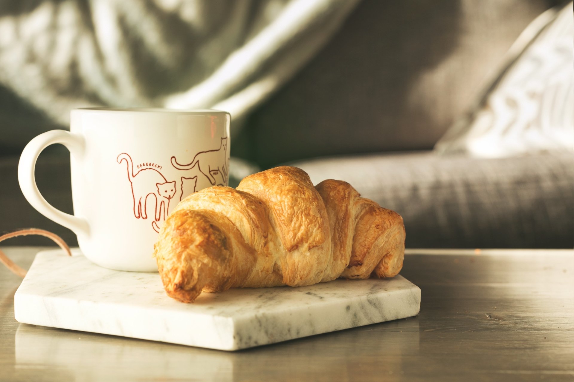 coffee food croissant Image