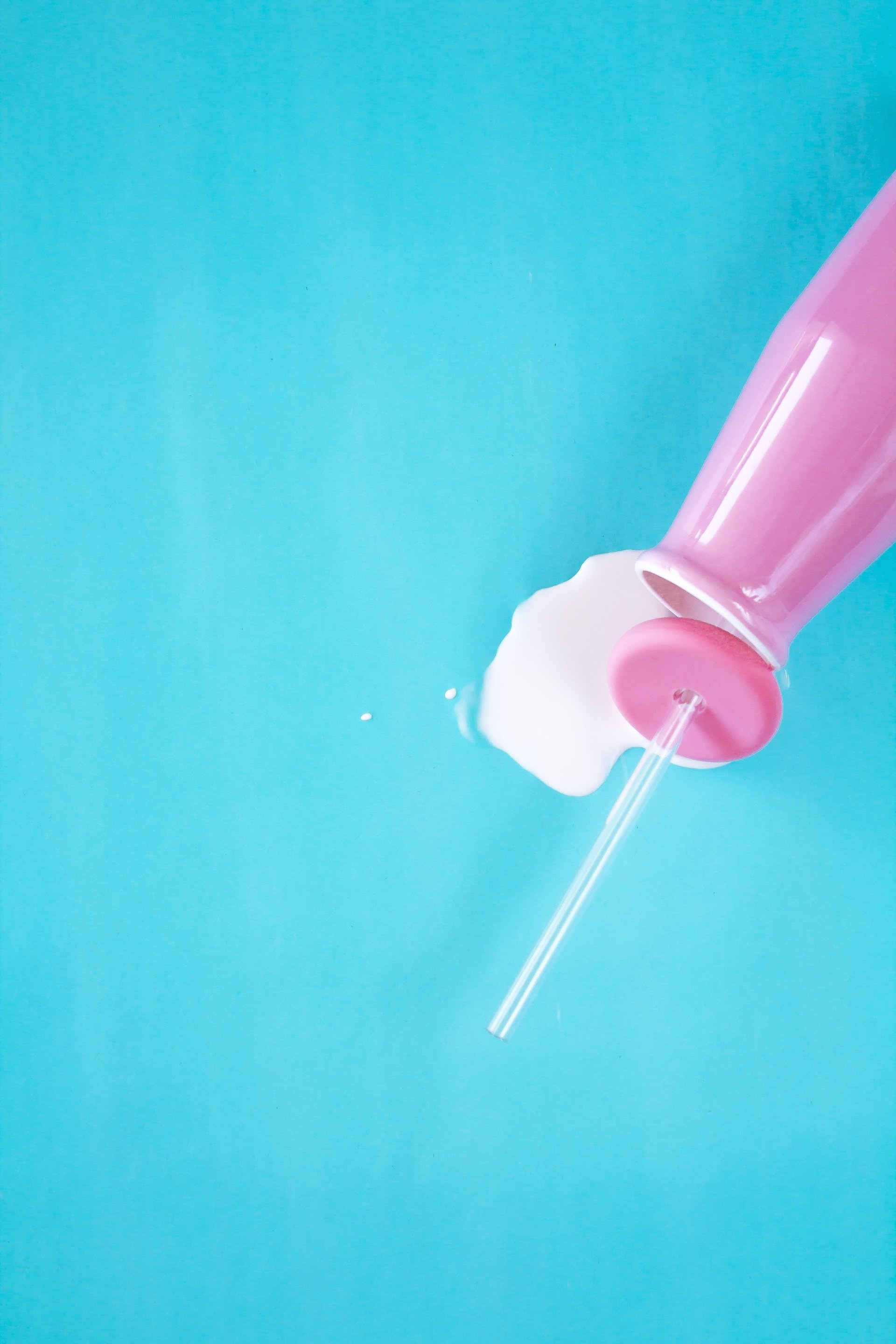  Spilled Milk On Blue by Tamara Chemij