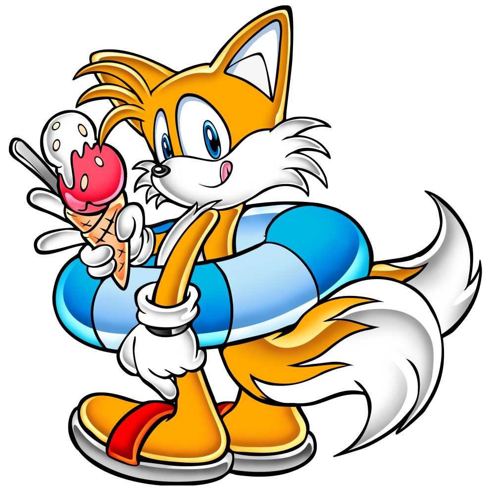 Sonic Adventure DX blue eyes sandal ice cream Miles 'Tails' Prower video game Sonic Adventure Image