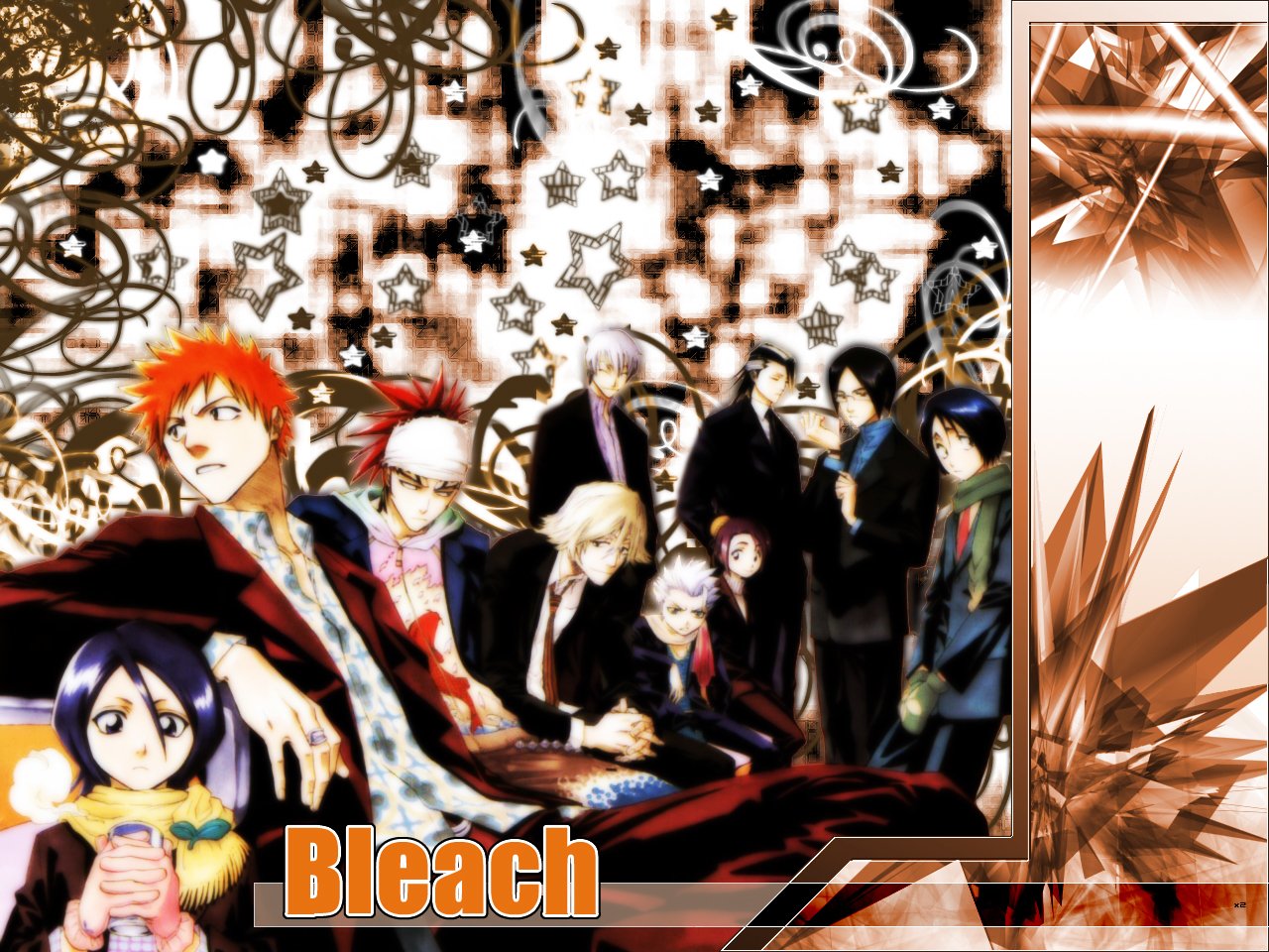Rukia Kuchiki Hanataro Yamada Uryu Ishida Byakuya Kuchiki Gin Ichimaru Momo Hinamori Tōshirō Hitsugaya Kisuke Urahara Ichigo Kurosaki Renji Abarai Anime Bleach Image
