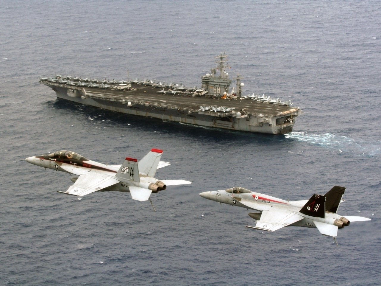 warship aircraft carrier military USS Nimitz (CVN-68) Image