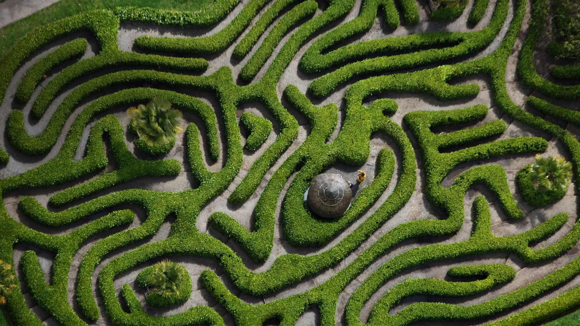 labyrinth England man made garden Image
