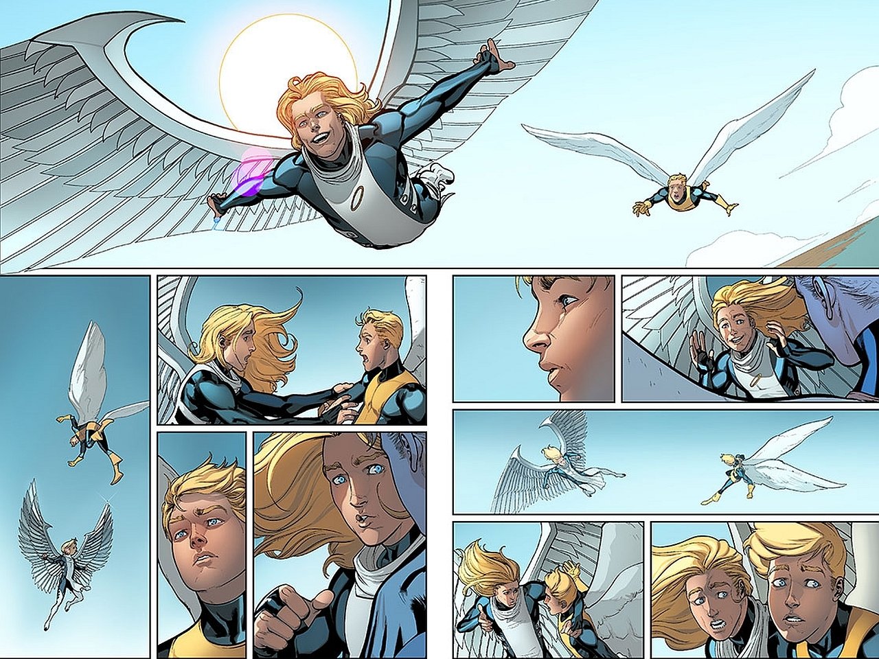 blonde wings Angel (Marvel Comics) Warren Worthington III X-Men Comic All New X-Men Image