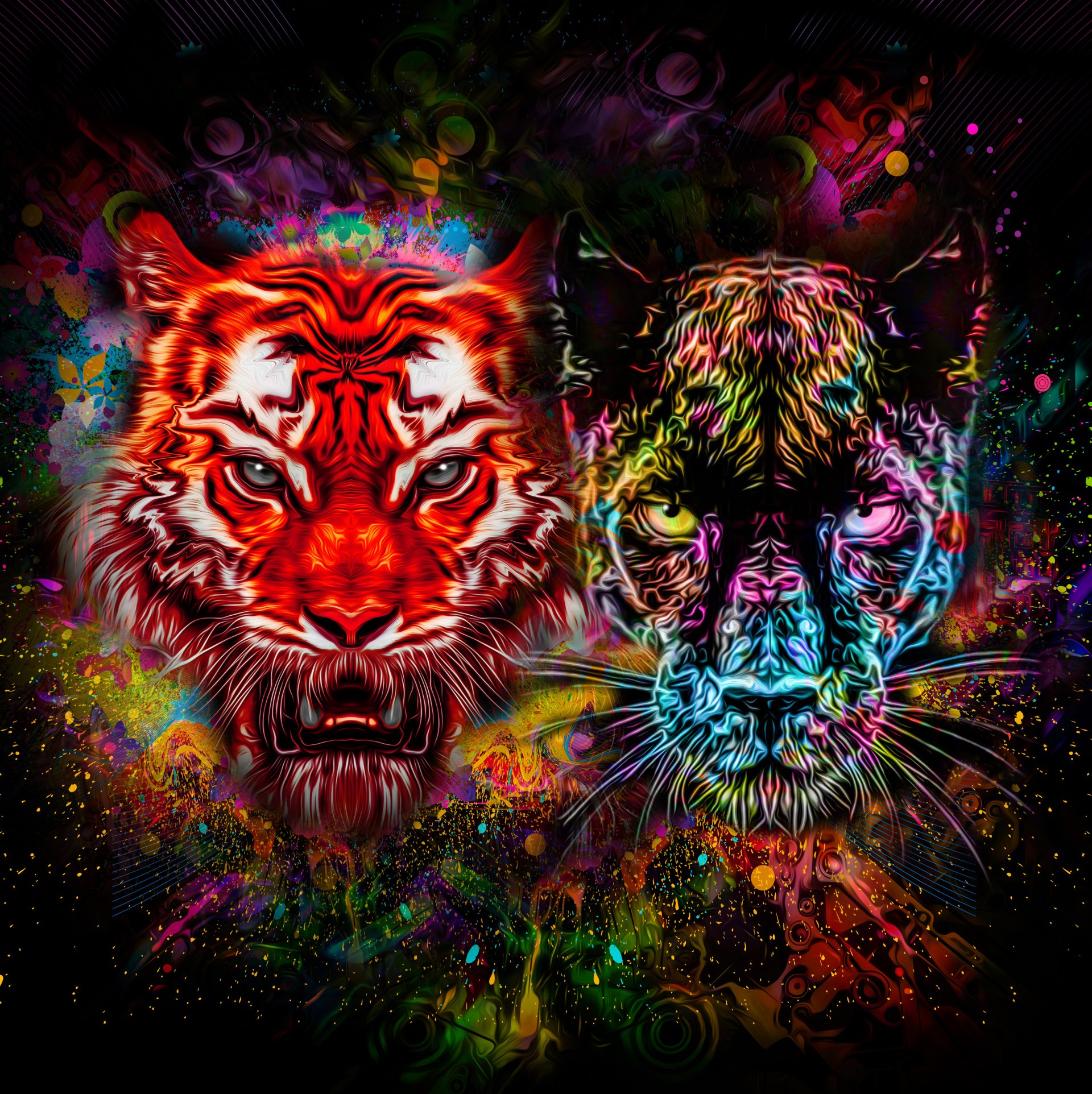 panther tiger Animal artistic Image