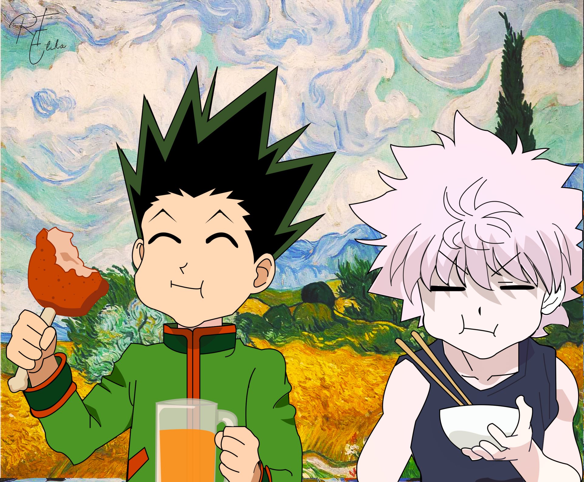 Van Gogh Gon Freecss Killua Zoldyck Hunter x Hunter Image