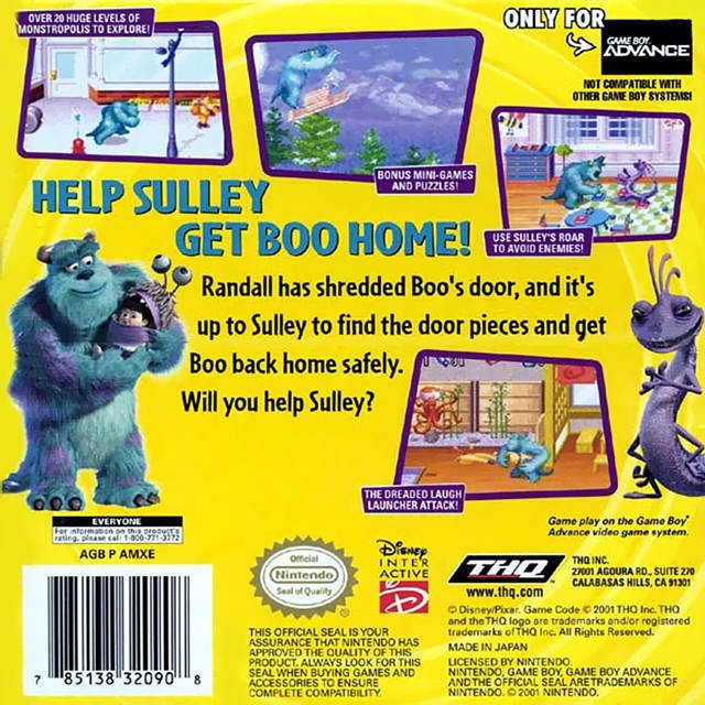 video game Monsters, Inc. Image
