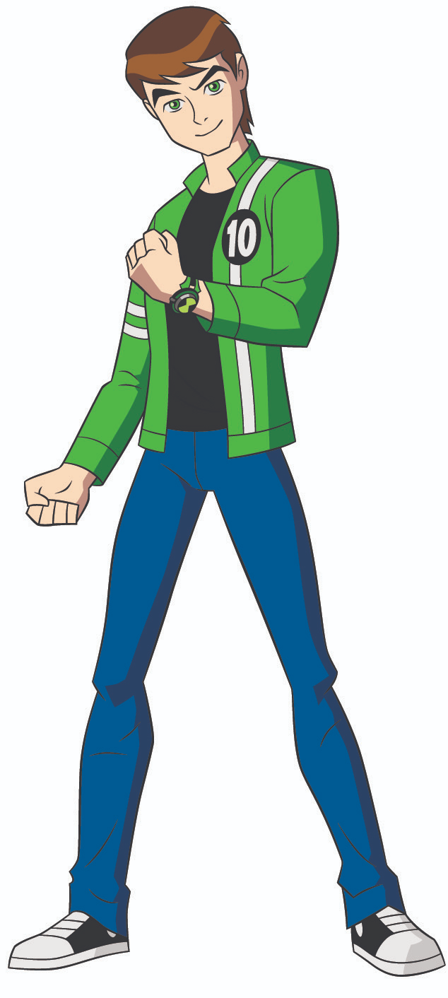 Omnitrix sneakers jacket brown hair green eyes smile Ben Tennyson TV Show Ben 10: Alien Force Image