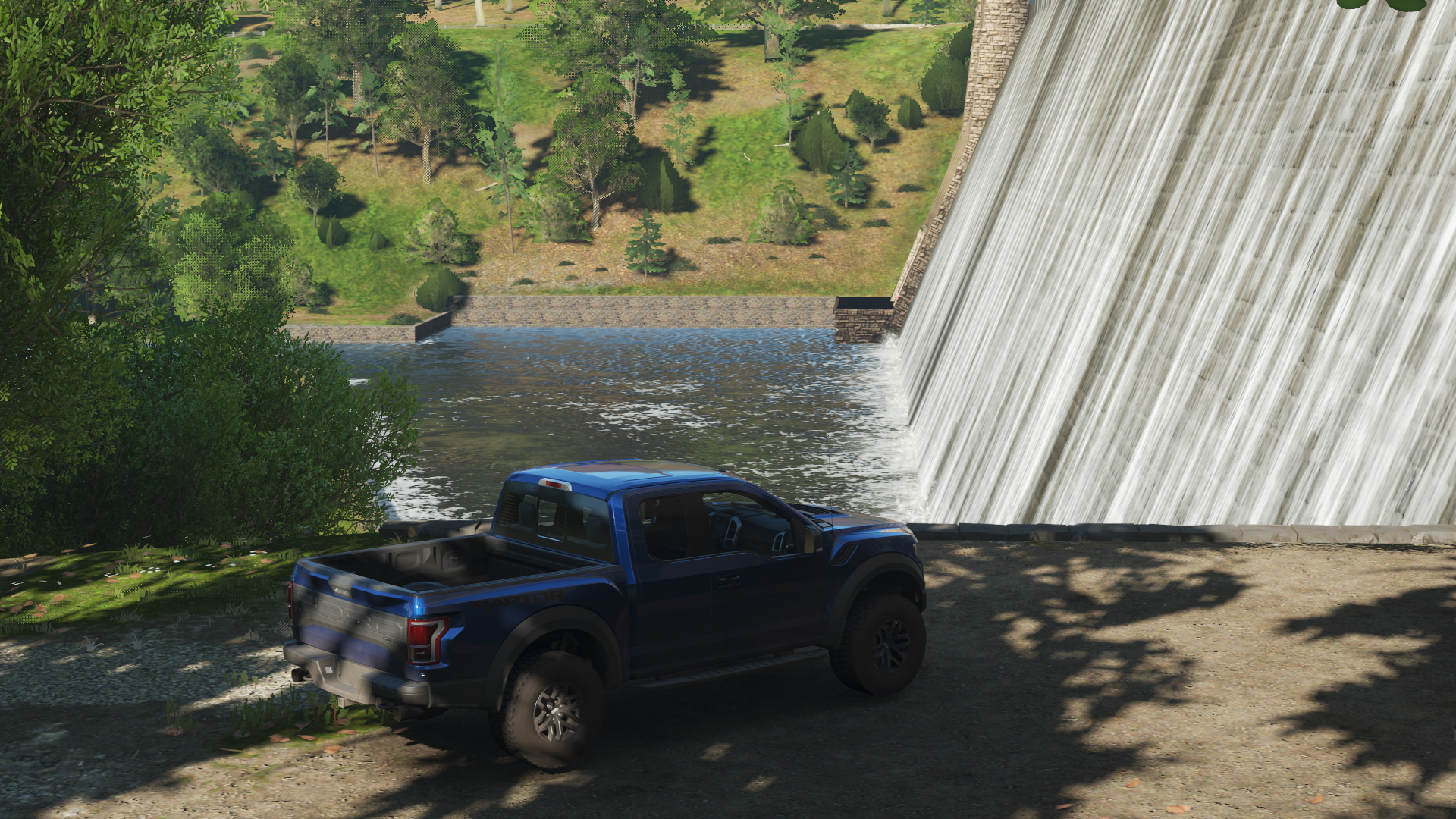 Ford F-150 Raptor waterfall Forza Horizon Ford F-150 Ford video game Forza Horizon 4 Image