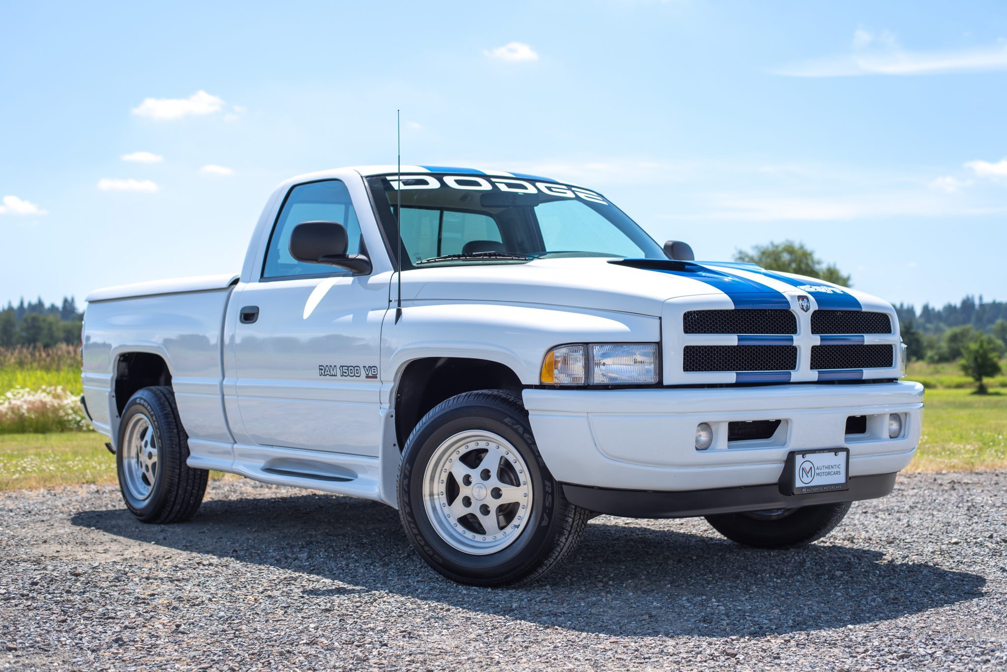 Download Car White Car Old Car Vehicle Dodge Ram 1500 SS/T Image