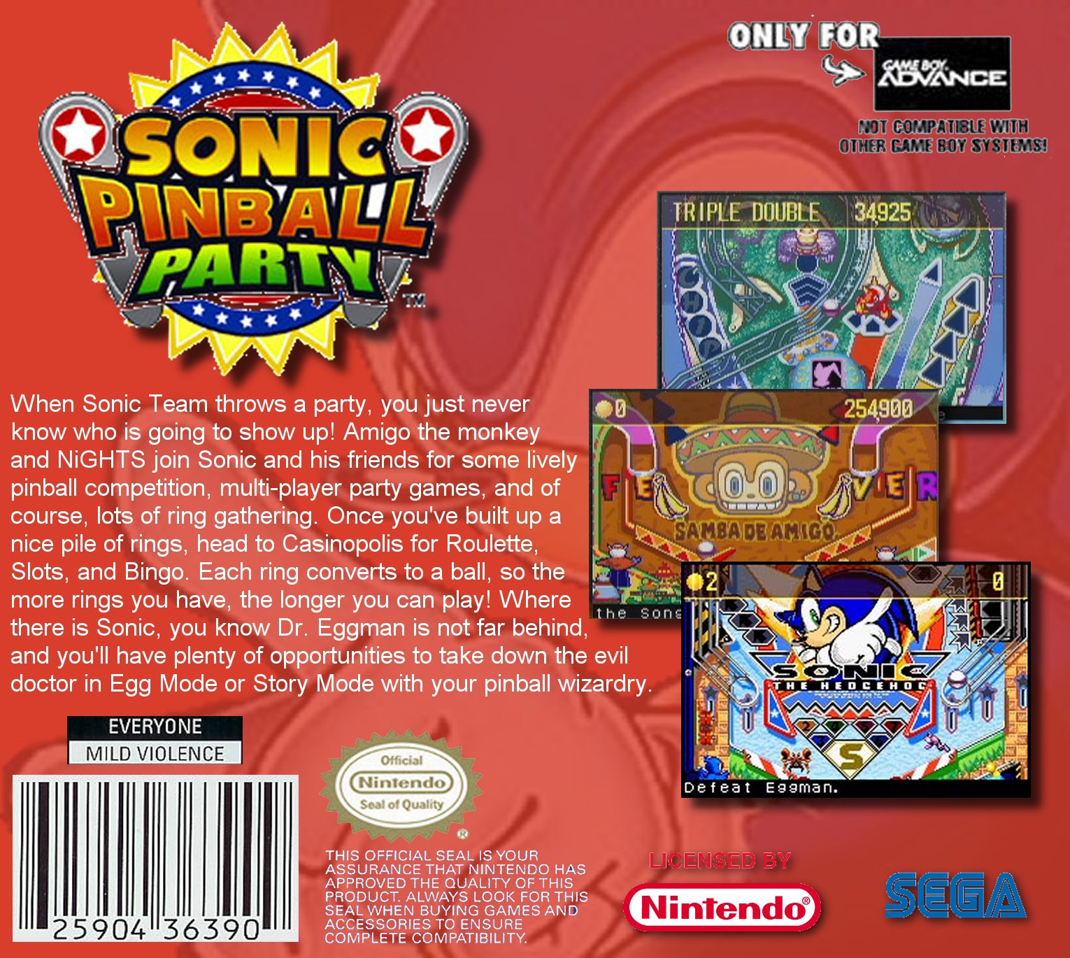 video game Sonic Pinball Party Image