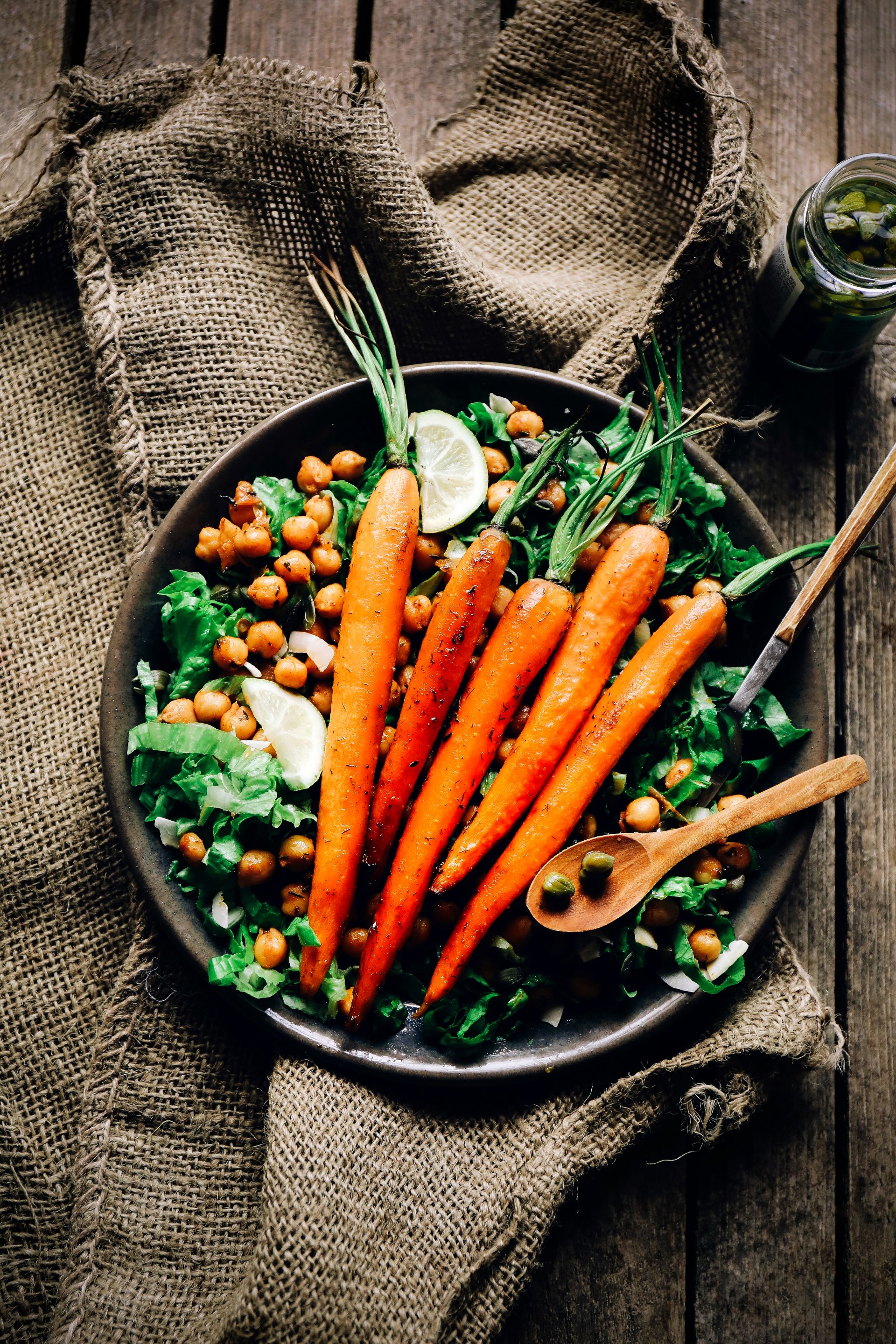  Baked carrots on a chickpeas salad by Daniel Cuklev