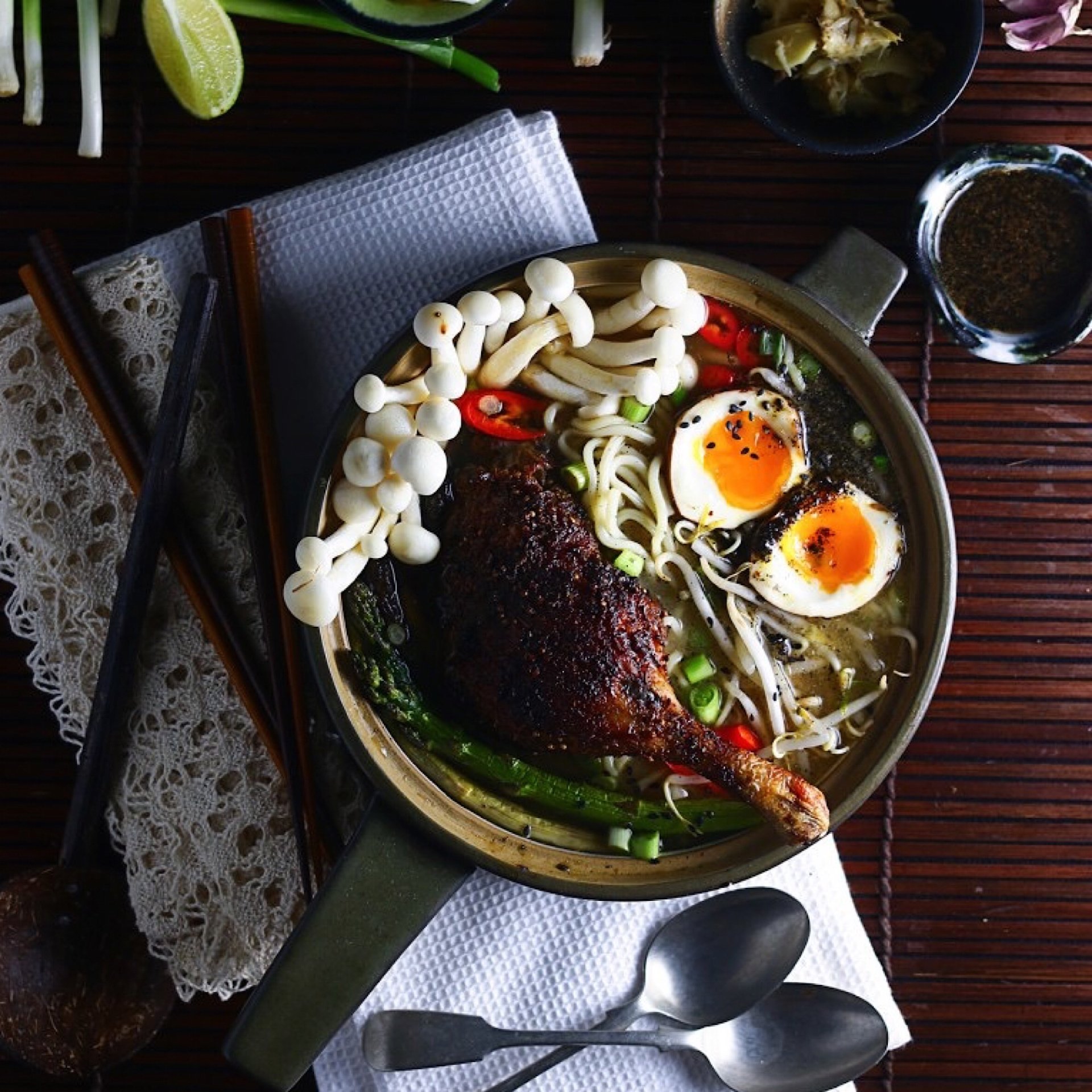  Barbecued Roasted Duck Ramen by Lydia Vernon