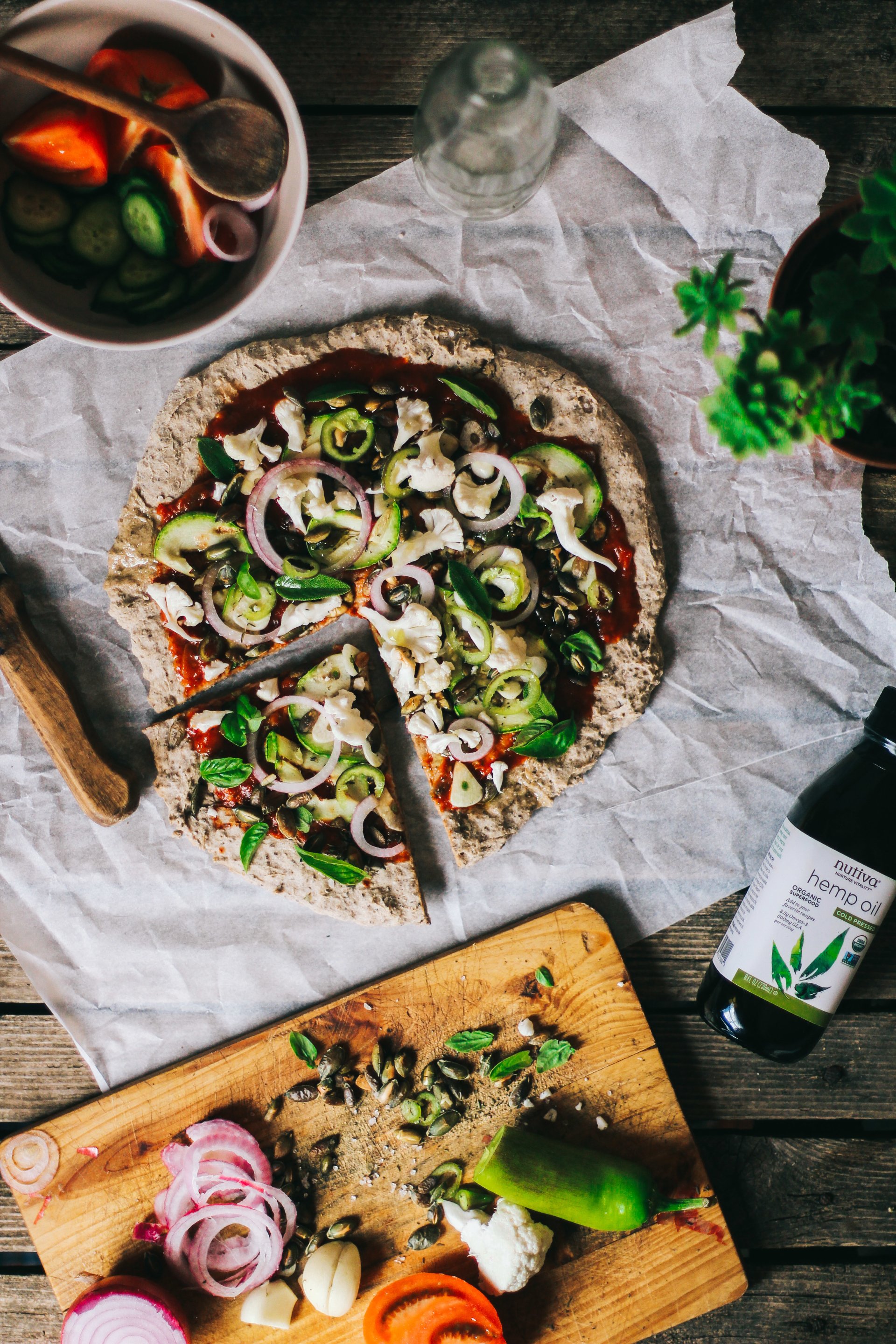  Healthy vegan chia flour pizza by Daniel Cuklev