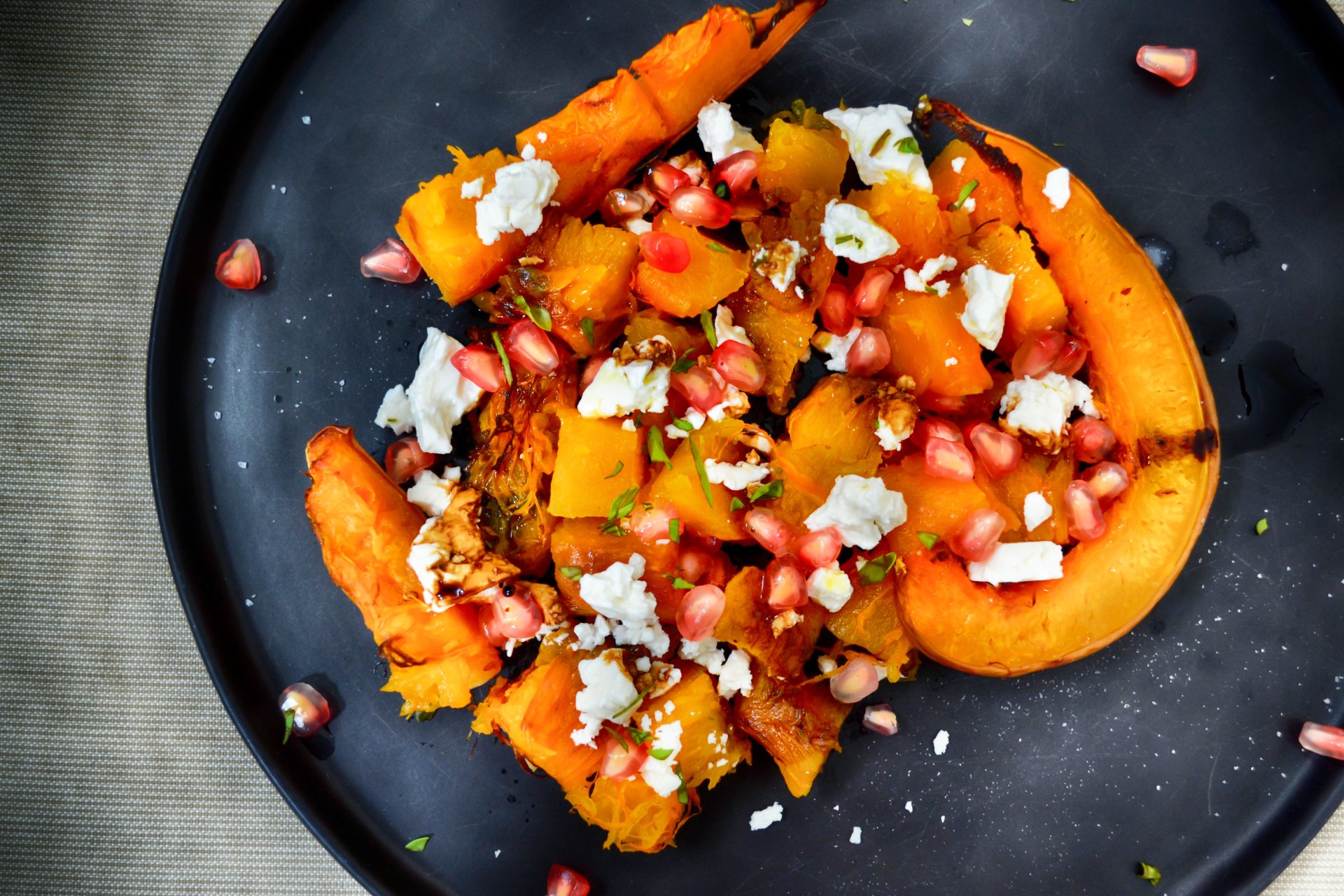  Pumpkin Salad with Feta and Seeds by Dana Tentis