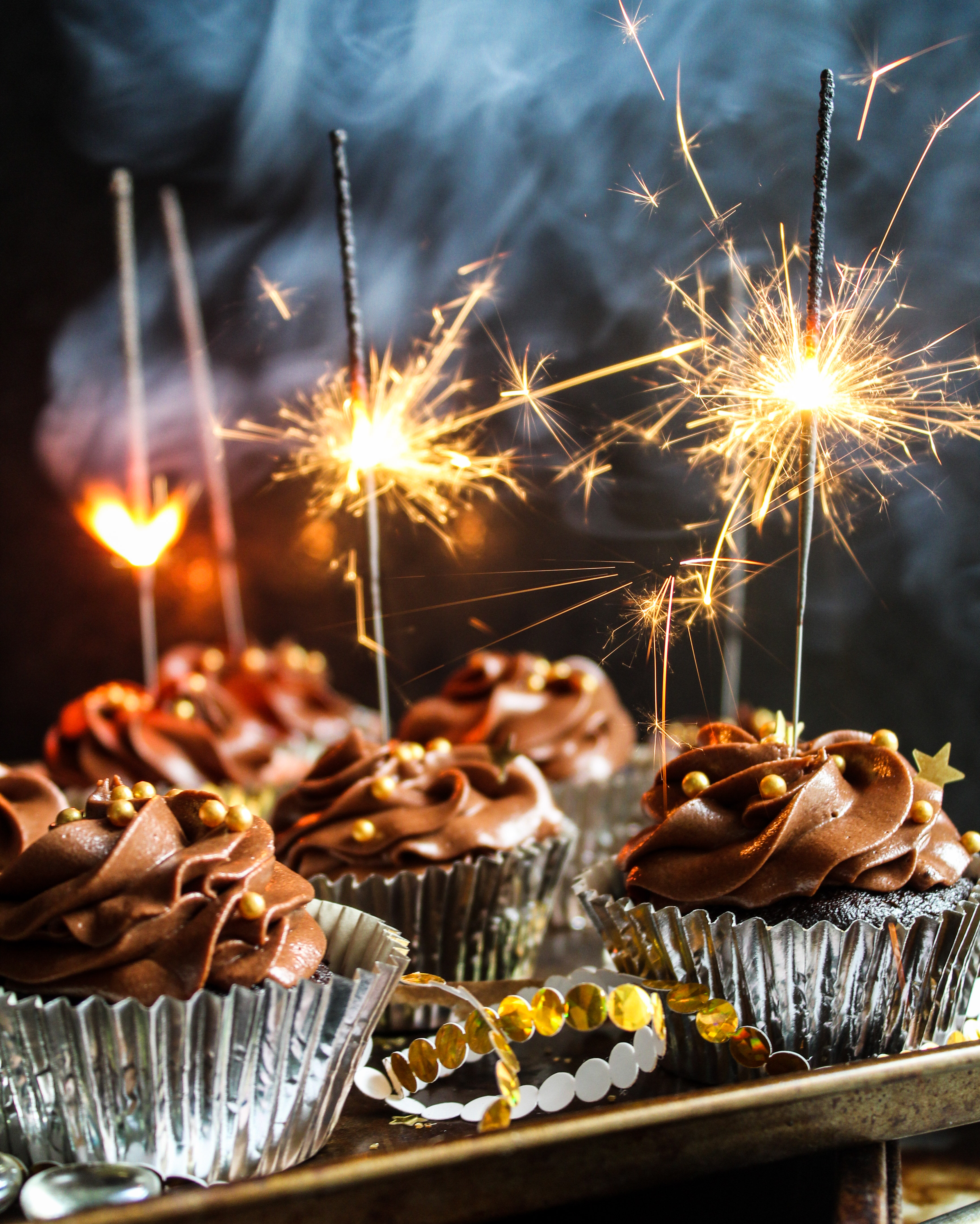 Sparkling Chocolate Cupcakes by Renee Simeon