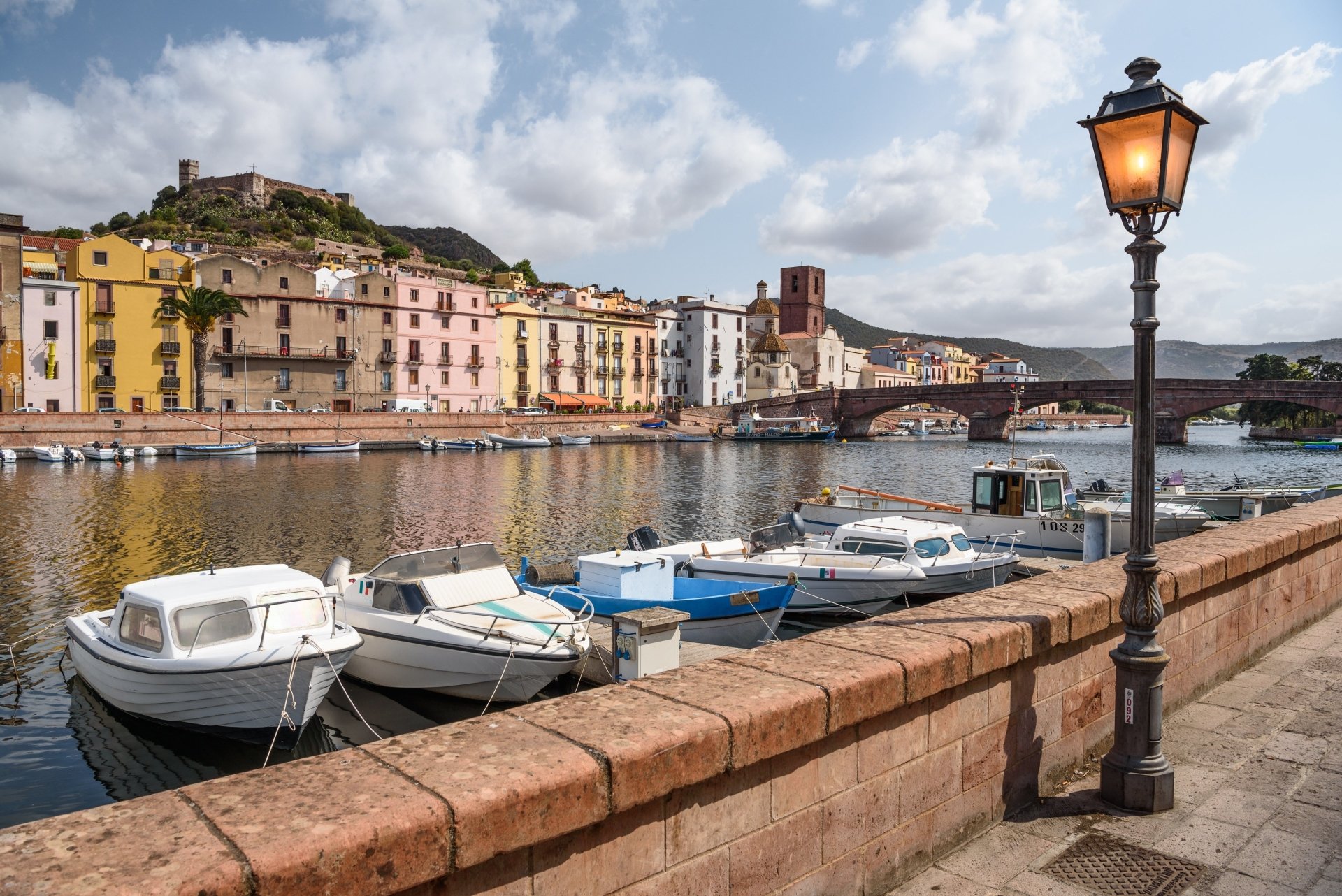 Sardinia lantern Italy house bridge vehicle boat Image