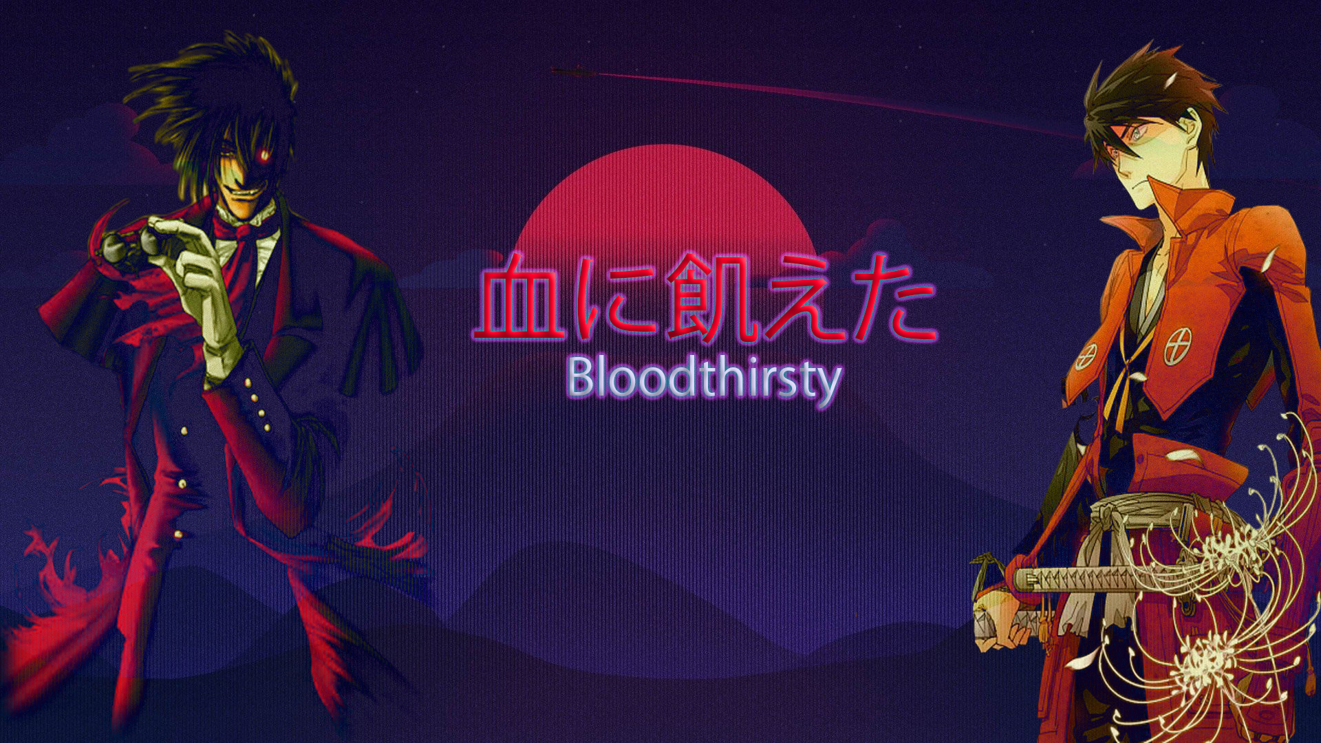  (1920x1080) Hellsing||Drifters Alucard &amp; Toyohisa Bloodthirsty Wallpaper