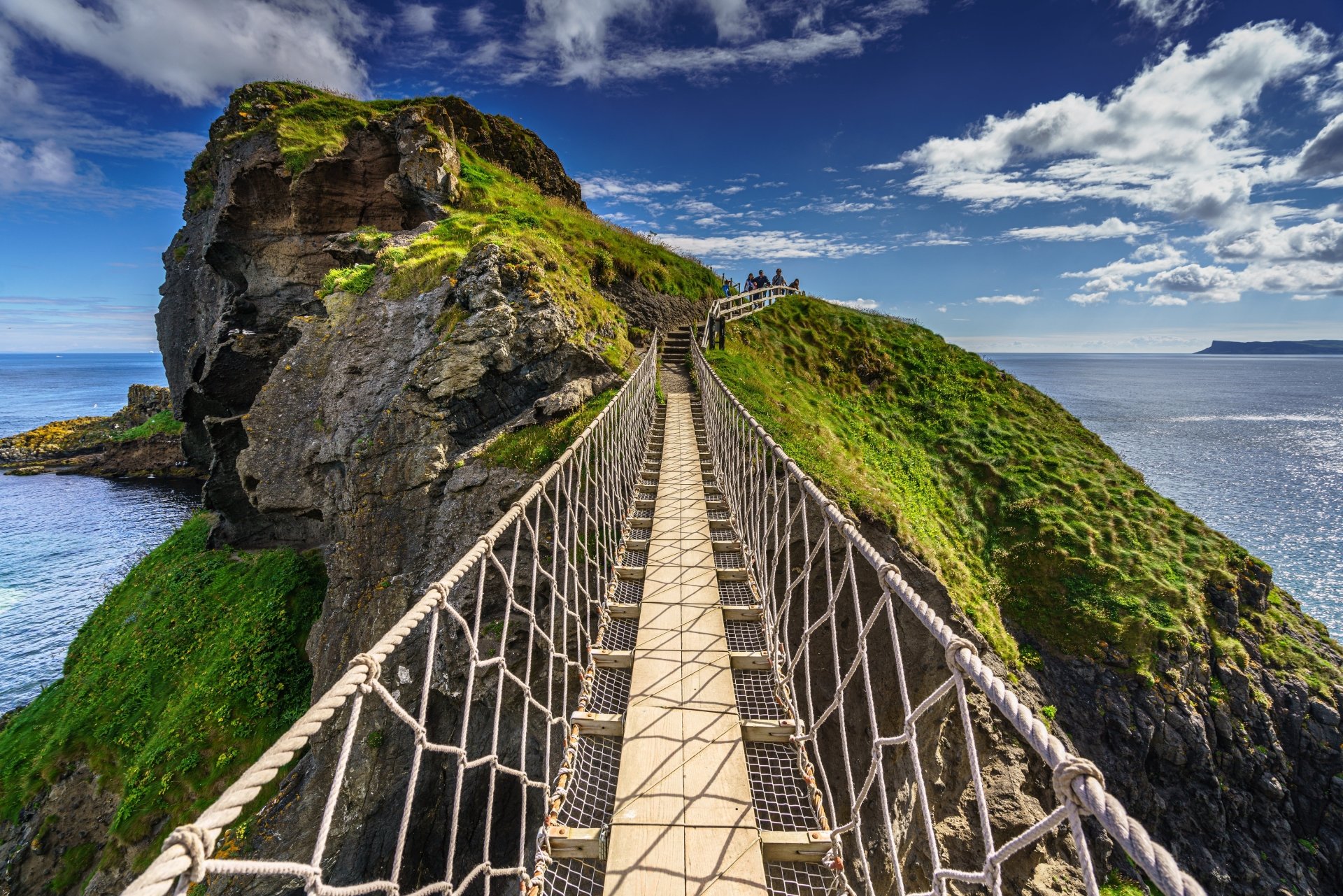 Northern Ireland nature landscape sea man made bridge Image