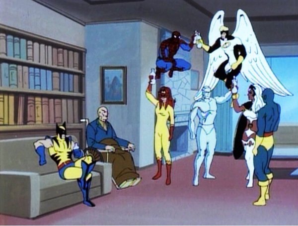 Iceman (Marvel Comics) Firestar (Marvel Comics) Cyclops (Marvel Comics) Storm (Marvel Comics) Wolverine Charles Xavier Angel (Marvel Comics) spider man TV Show Spider-Man and His Amazing Friends Image