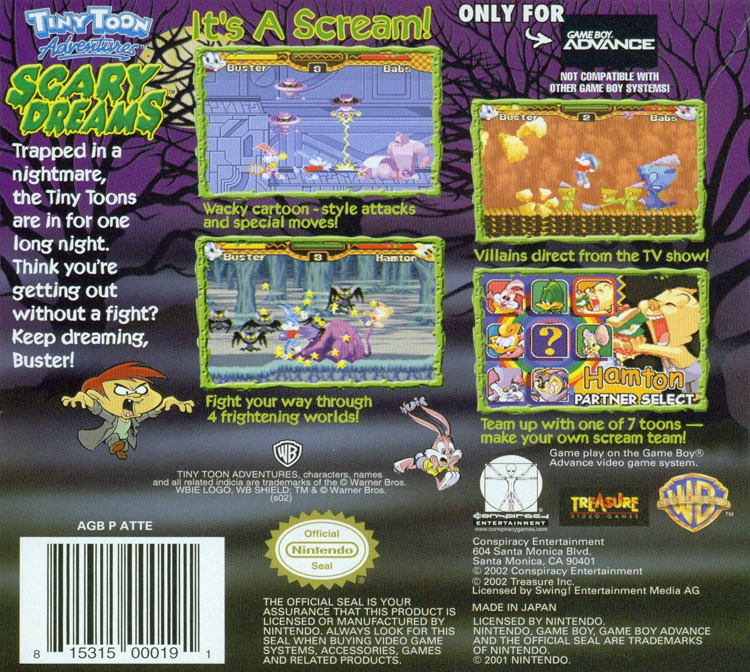 video game Tiny Toon Adventures: Scary Dreams Image