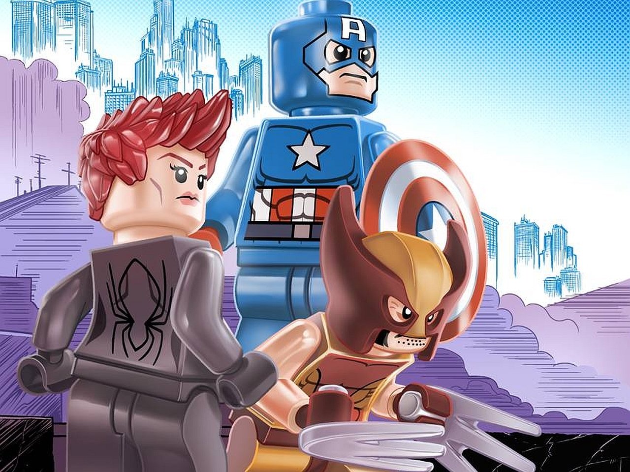 Lego Marvel Super Heroes Captain America Wolverine Black Widow Comic uncanny avengers Image