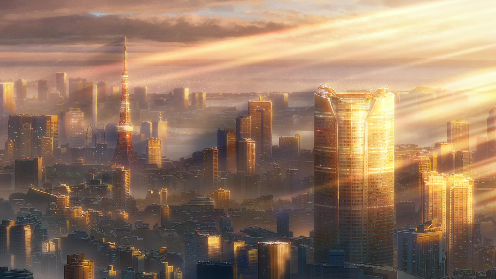 Tokyo city Anime Weathering with You anime city Image