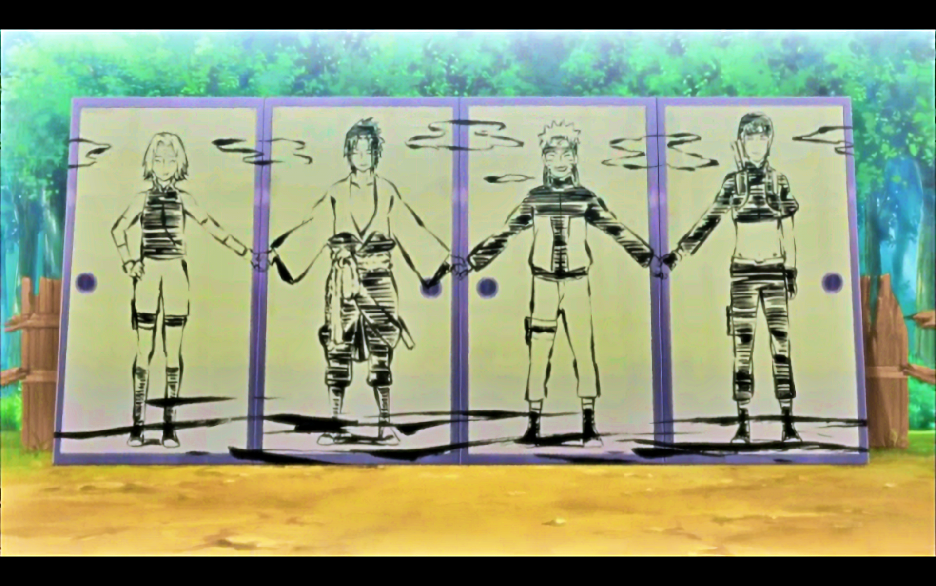 Sakura Haruno Sasuke Uchiha Naruto Team 7 Anime Image