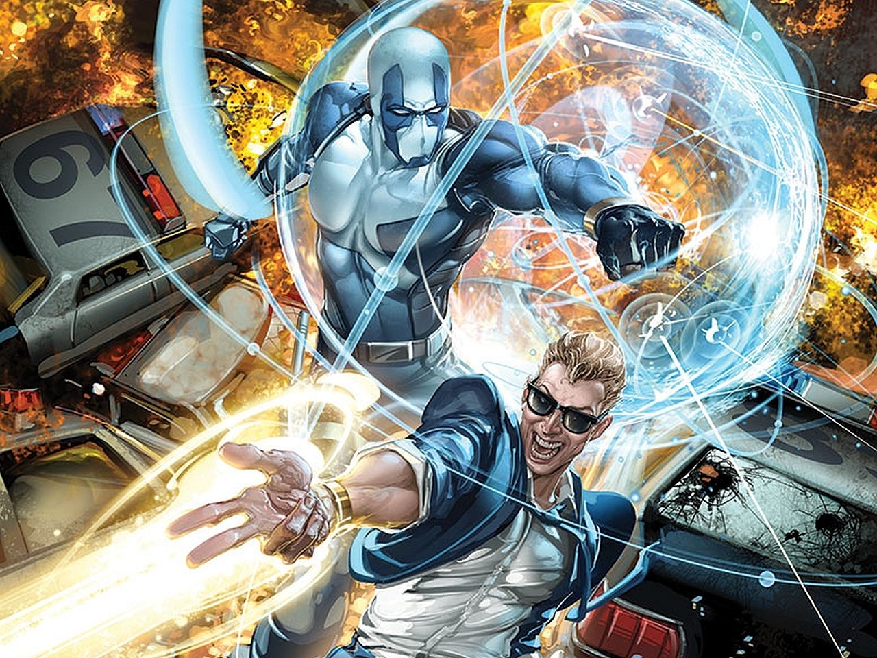 Comic Quantum and Woody Image