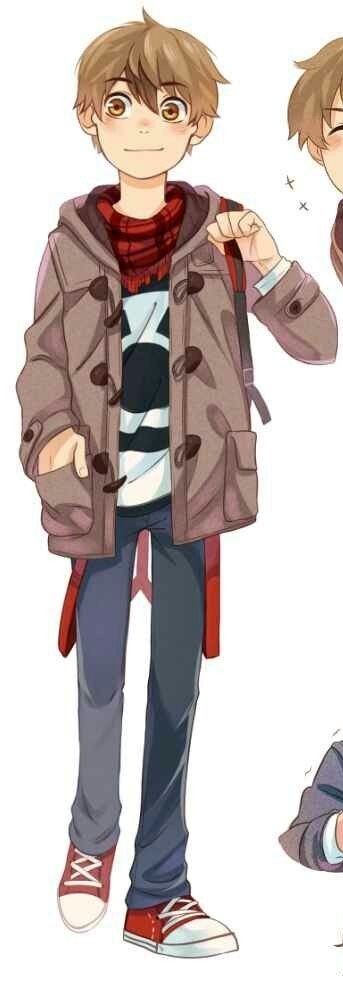 two-toned hair smile yellow eyes jacket sneakers David García Martínez Comic Lalin's Curse Image