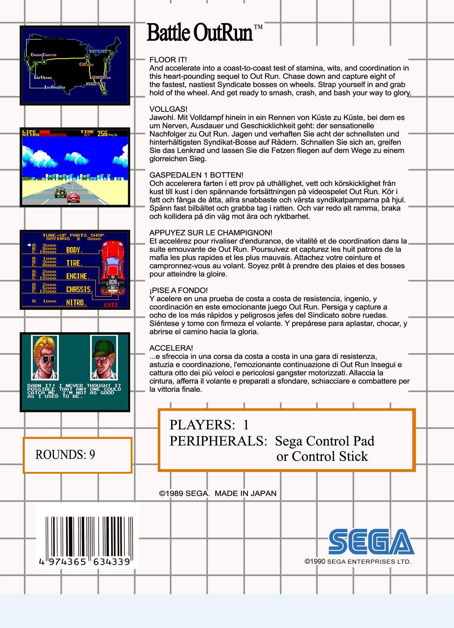 video game Battle OutRun Image