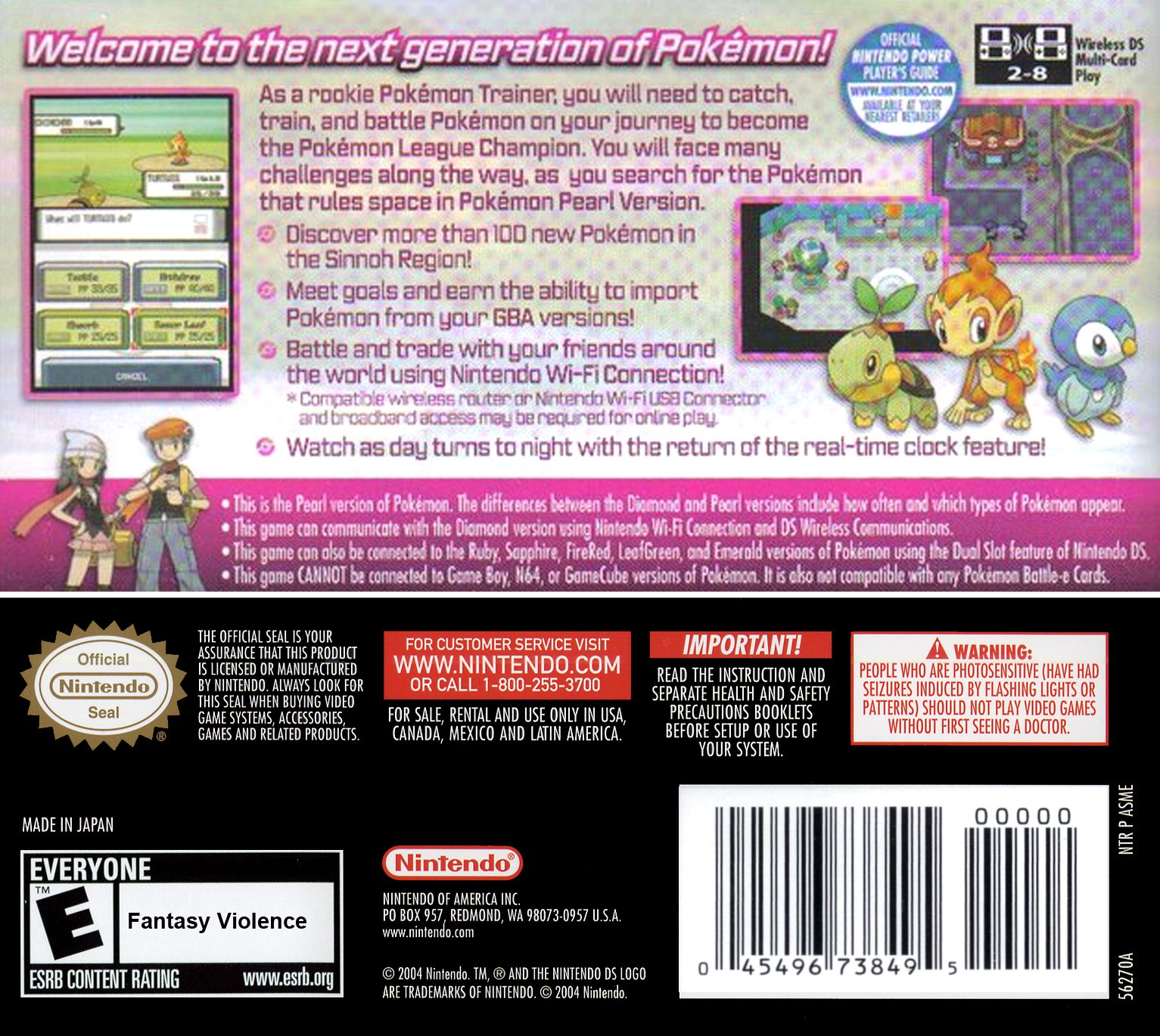 video game Pokémon Pearl Version Image