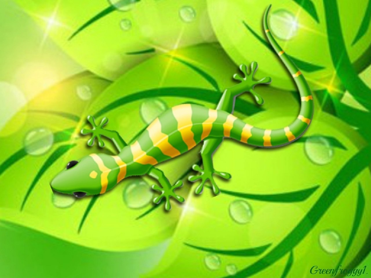 GREEN LIZARD by GREENFROGGY1