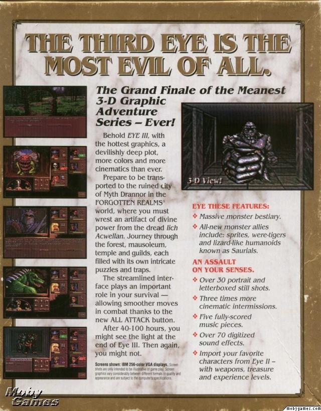 video game AD&D Legend Vol. III: Eye of the Beholder III: Assault of Myth Drannor Image