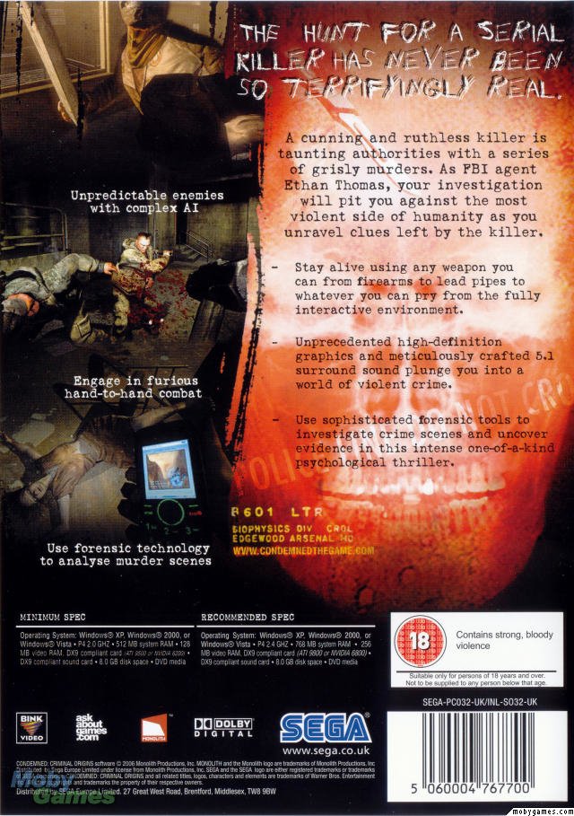 video game Condemned: Criminal Origins Image